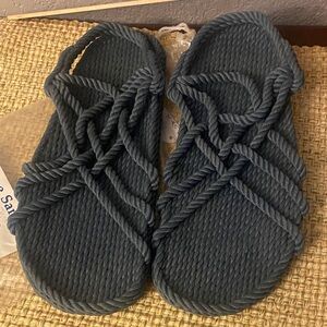 Topia Dark Gray Rope Sandals